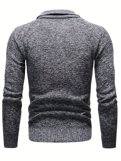 Rollkragenpullover mit Halbreißverschluss für Männer