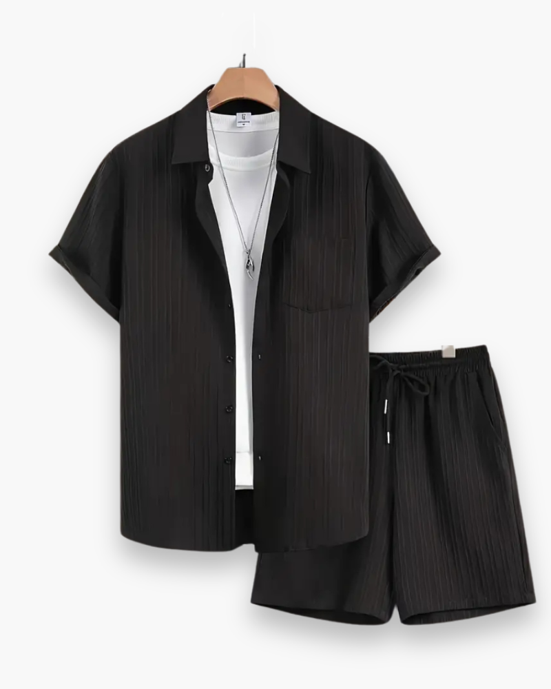 Herren Elegantes Sommer Set | Shirt Und Shorts
