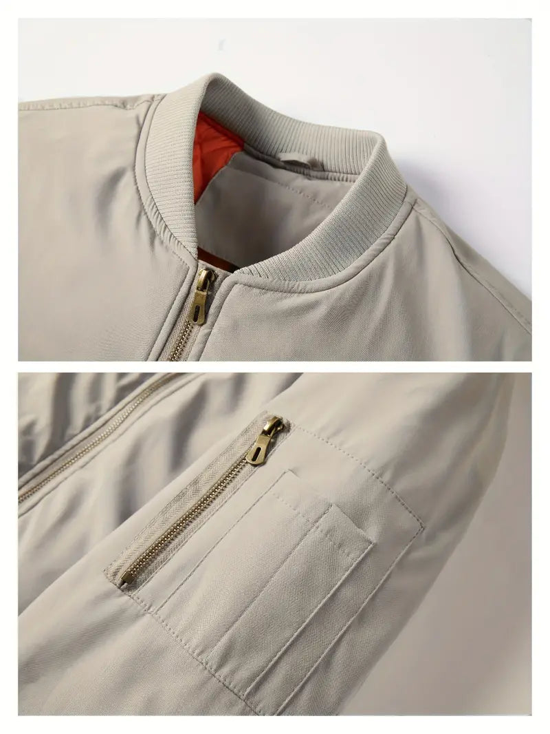 Klassische Bomberjacke mit Taschen für Männer