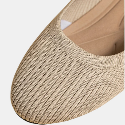 Ballerinas mit Strickstruktur | Rundkappe | Komfortabel & Minimalistisch