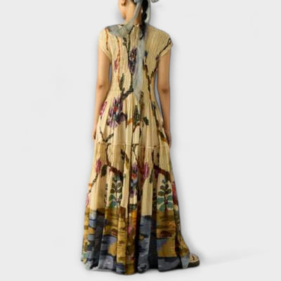 Amanda - Maxikleid mit Faltendruck