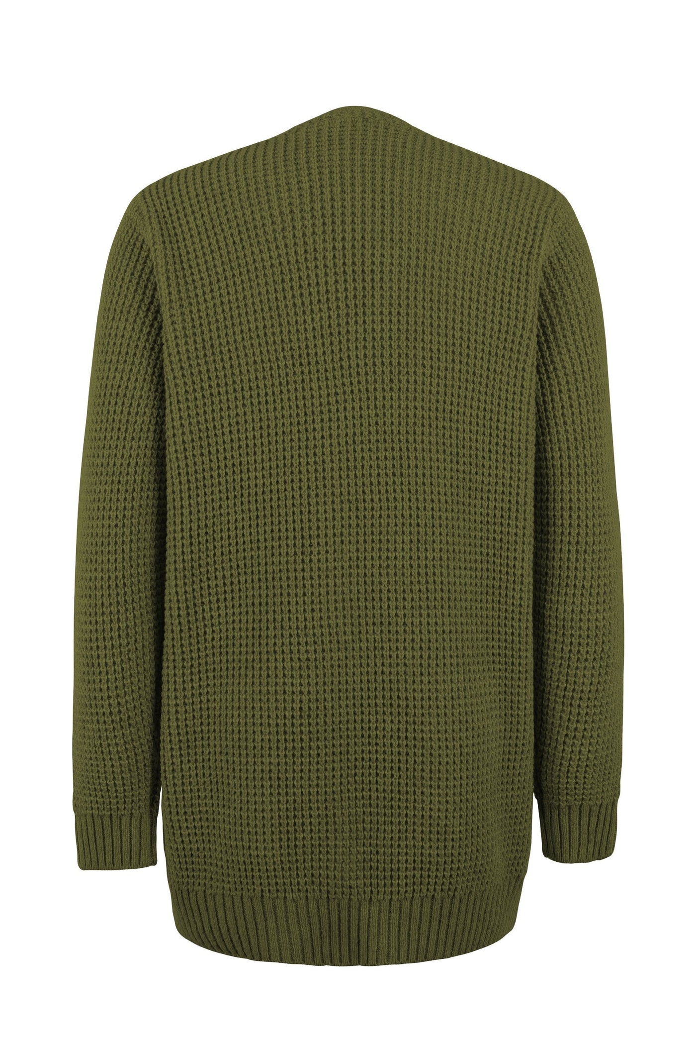 Lange Strickjacke mit Taschen für Frauen