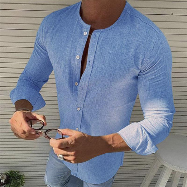 Stilvolles Herren Langarm-Shirt aus Baumwolle