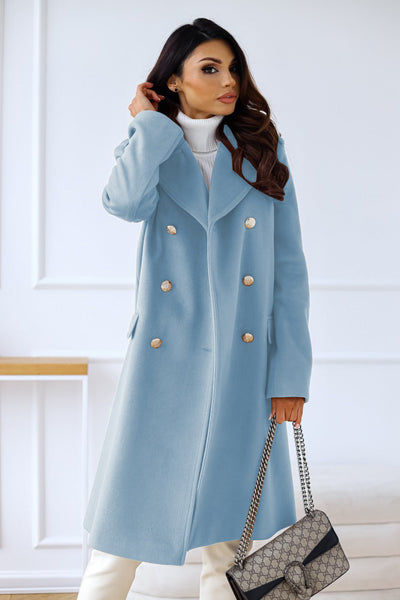 Trenchcoat Damen Elegant | Winter Lang Doppelreihig