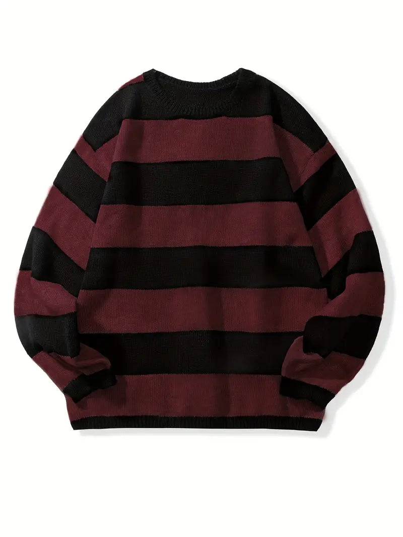 Retro-Strickpullover mit Streifen für Herren