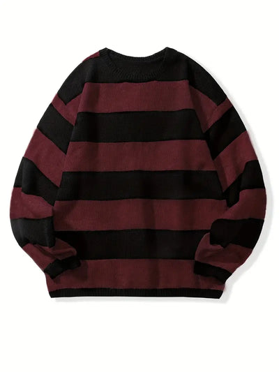 Retro-Strickpullover mit Streifen für Herren