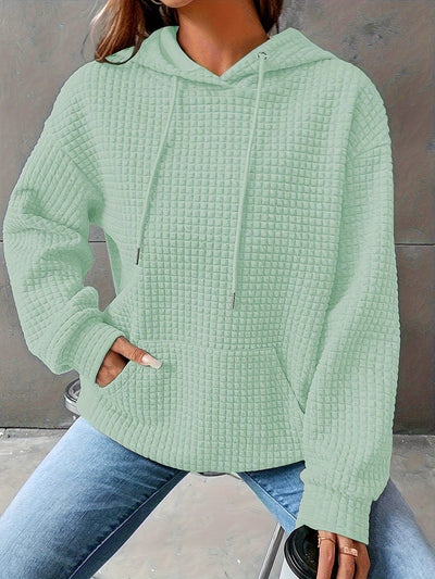 Léana™ | Texturiertes Kapuzen-Sweatshirt mit langen Ärmeln