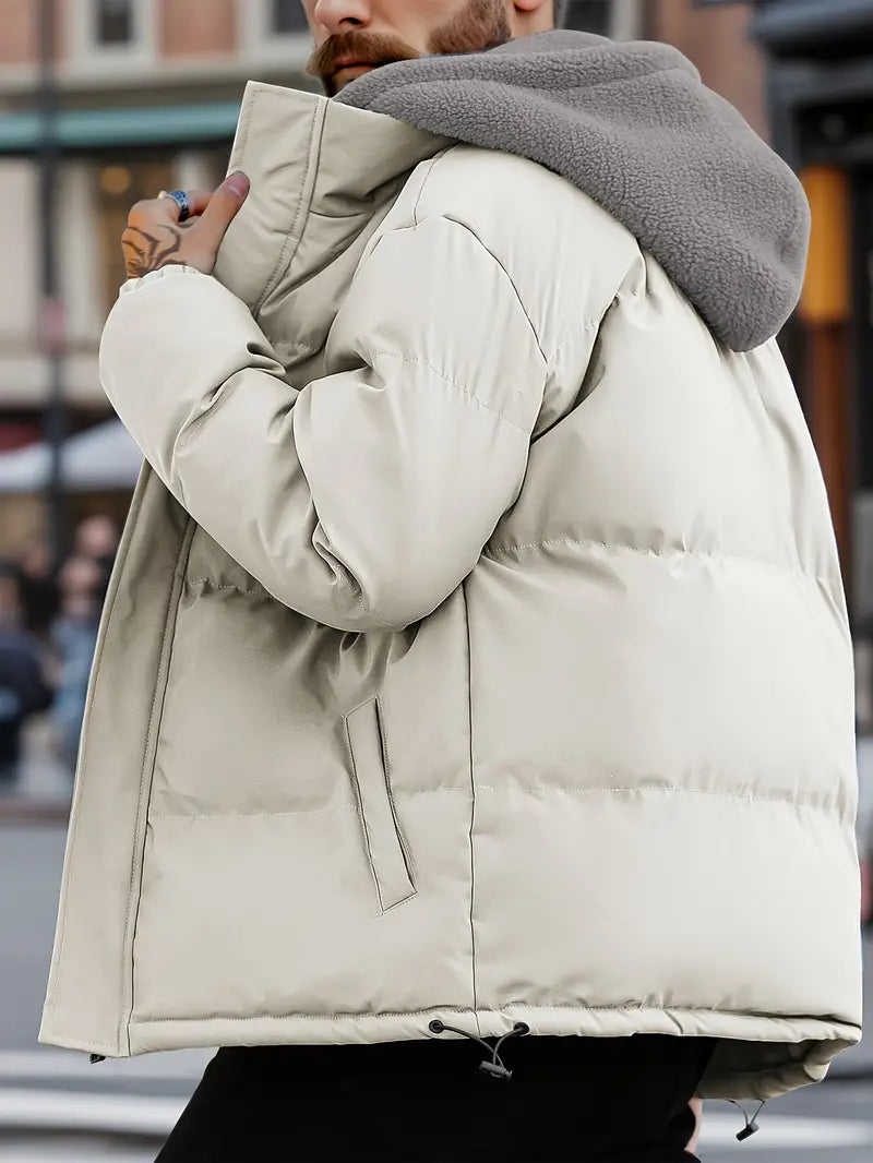 Stylische Kapuzen-Pufferjacke für Herren
