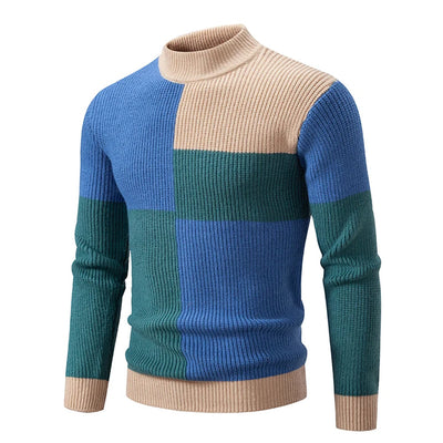 Farbblock-Strickpullover für Männer