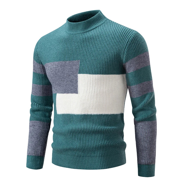 Farbblock-Strickpullover für Männer