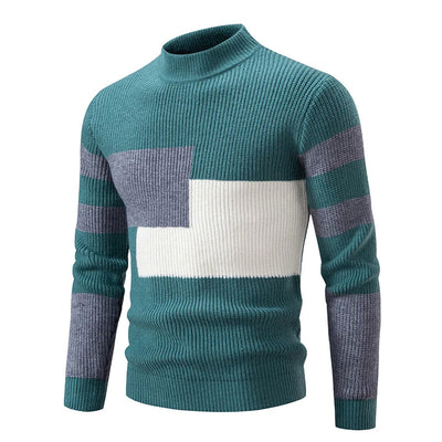 Farbblock-Strickpullover für Männer