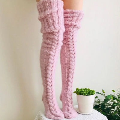 Gestrickte Kniestrümpfe für Damen