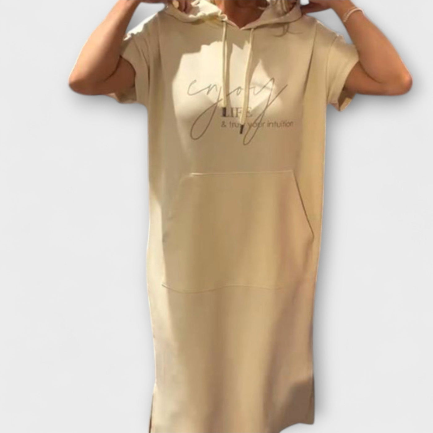 Daiselle – Lässiges Kapuzenkleid mit Taschen