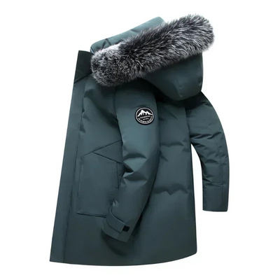 Winterparka mit Abnehmbarem Pelzkragen für Herren