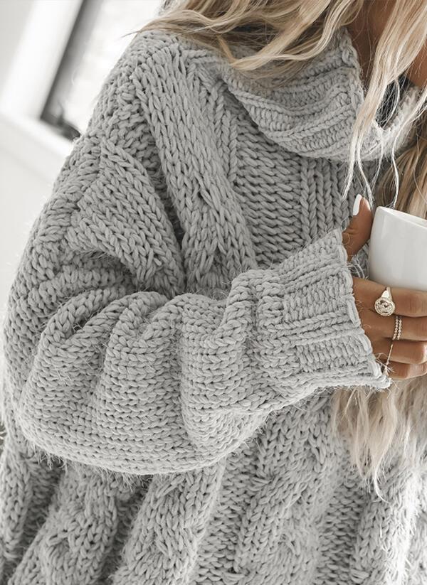 Eleganter Drapierter Strickpullover für Damen