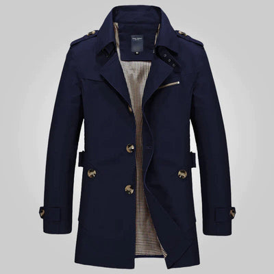 Eleganter Trenchcoat mit Manschettenärmeln für Männer