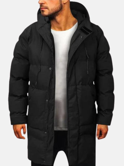Mittellange Parka-Jacke mit Kapuze für Männer