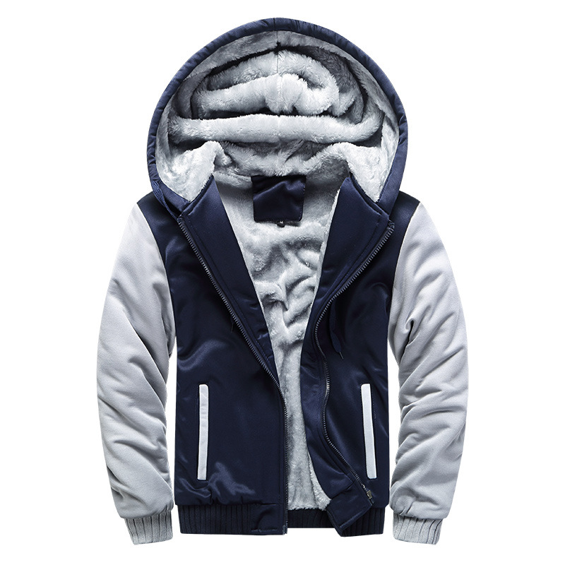 Gemütliche Fleecejacke mit Kapuze für Männer