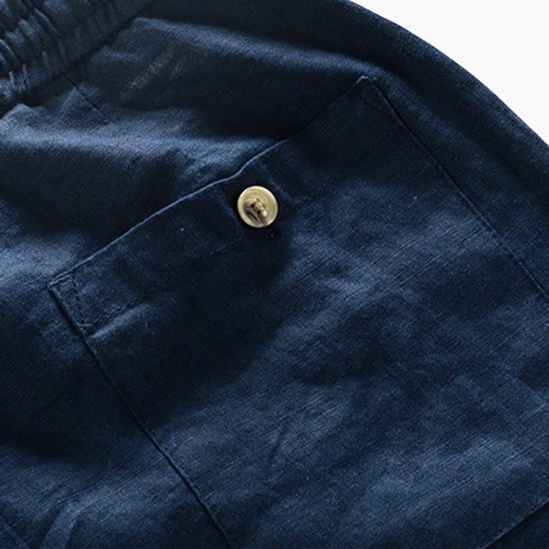 Herren Sommerhose mit elastischem Bund und Kordelzug