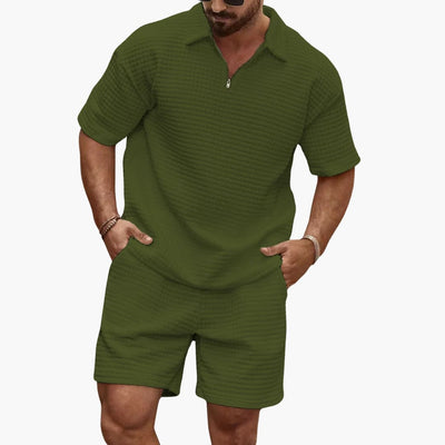 Sommer Set für Herren - Leichte Zweiteiler mit Poloshirt und Sweat Shorts