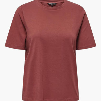 Damen T-Shirt mit Rundhals und kurzen Ärmeln aus Leichtstoff