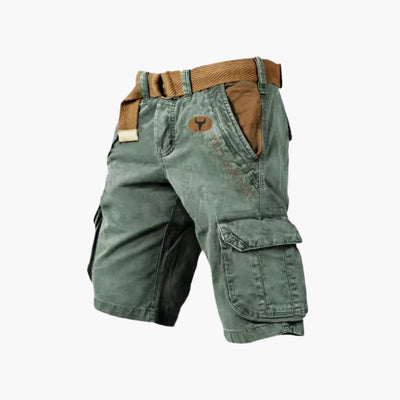 Sommer Cargo Shorts für Herren - Leichte Kurze Wanderhose mit Gürtel für Outdoor