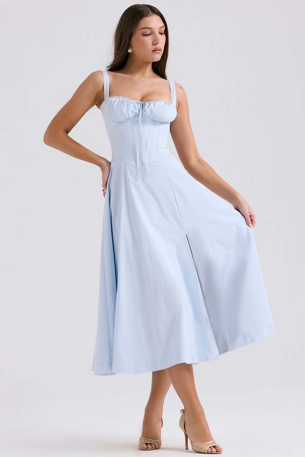 AURORA - Midikleid mit Schnürung