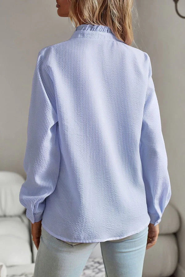 Amalric® | Rüschenbluse für Damen, gestreift