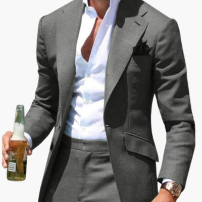 Herren Zweiteiler Anzug mit Slim Fit für alle Jahreszeiten