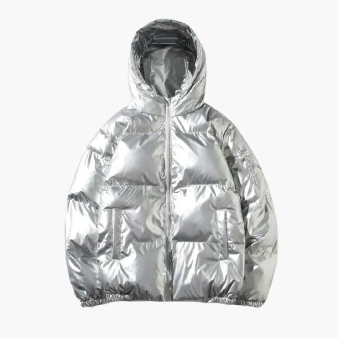 Metallic Winter Pufferjacke für Herren