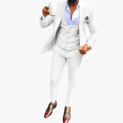 Herren Anzugset mit Weste und atmungsaktivem Blazer