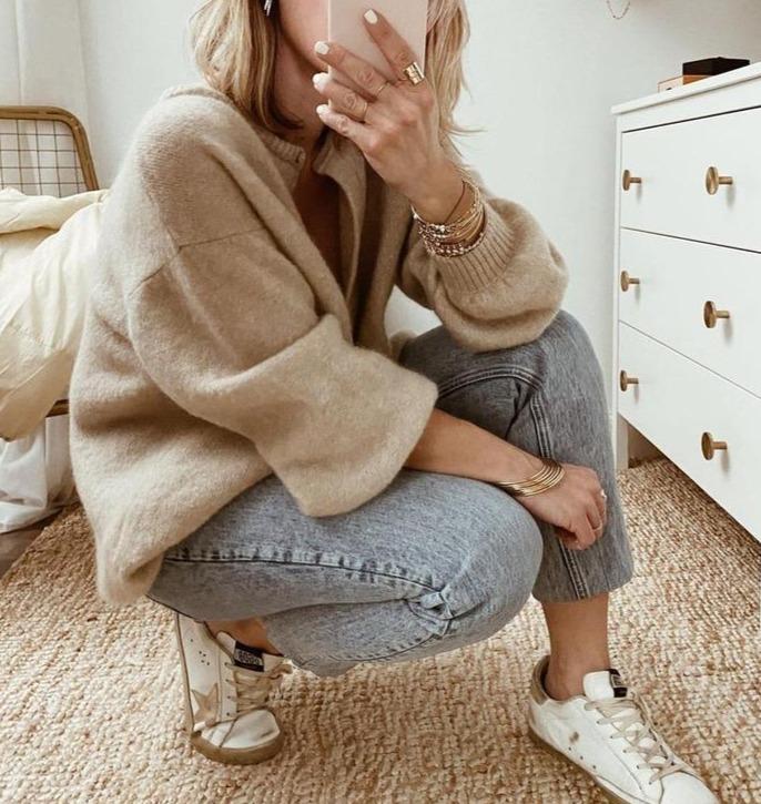 Böhmische Grobstrickjacke für Frauen