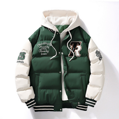 Stylische Bomberjacke mit Abnehmbarer Kapuze für Herren