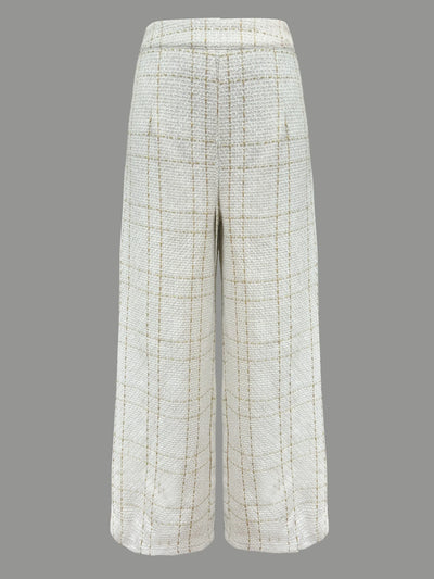 Elegante Bouclé-Hose | Hochwertige Verarbeitung | Weites Bein