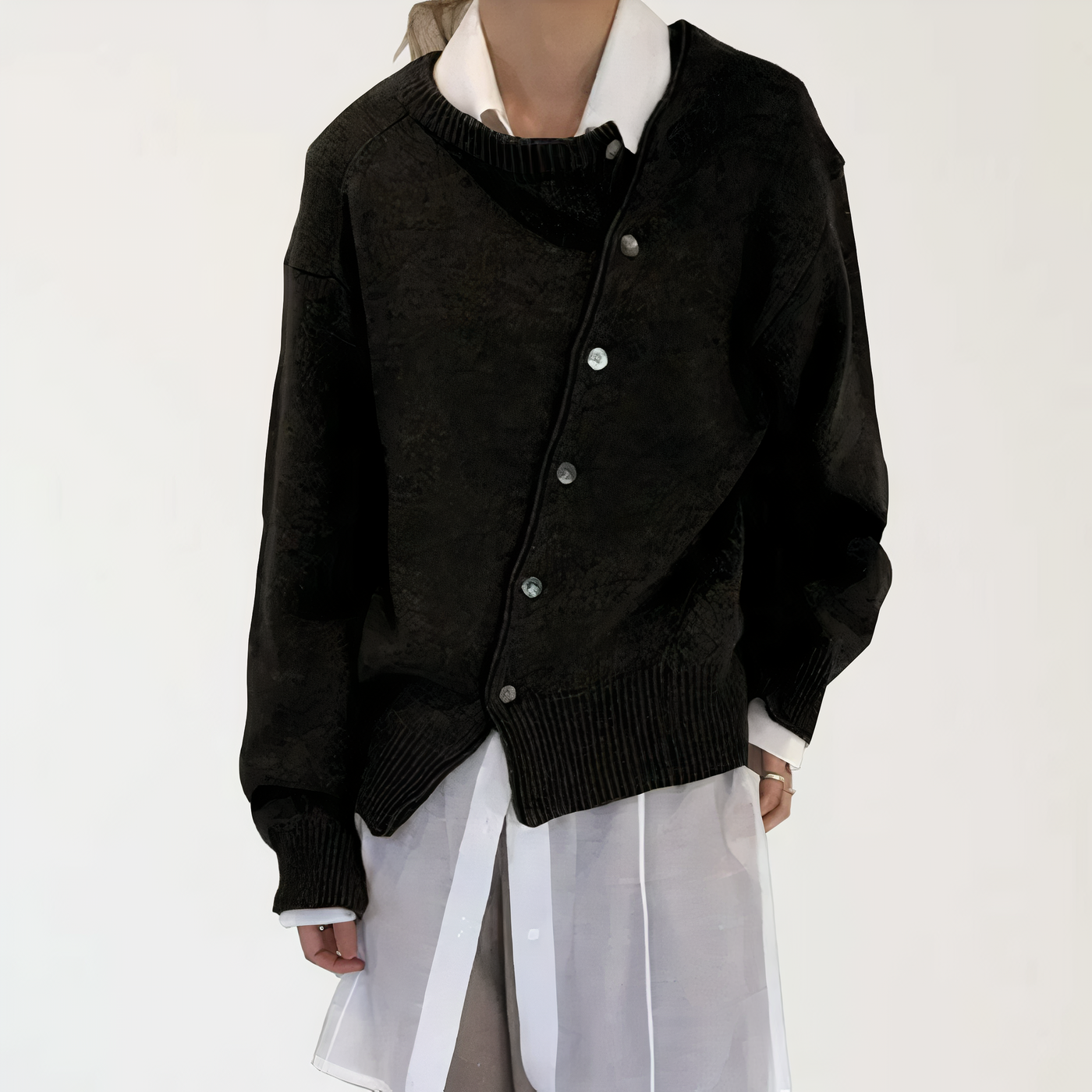 Asymmetrische Strickjacke für Frauen