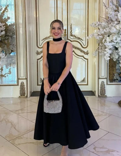 Elegantes Abendkleid | Taillierte Silhouette & weitschwingender Rock | Klassische Raffinesse