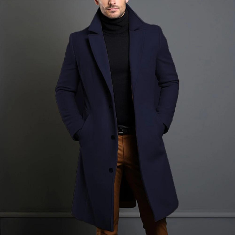 Klassischer Trenchcoat mit Gekerbtem Revers für Herren
