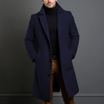 Klassischer Trenchcoat mit Gekerbtem Revers für Herren