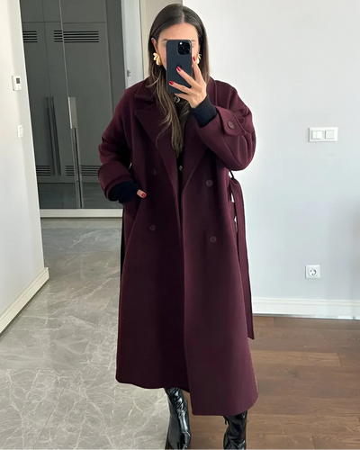 Amalia | Weinrot Trenchcoat