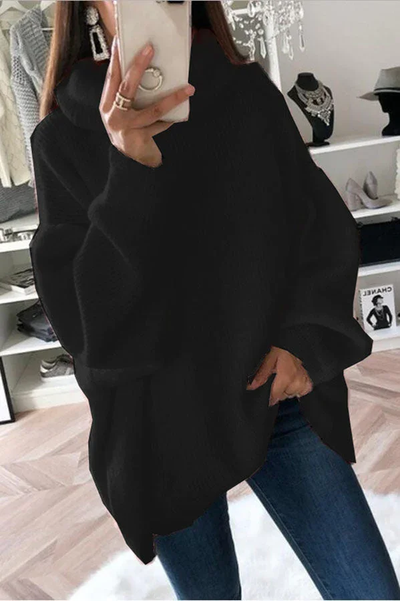 Übergroßer Strickpullover  mit Puffärmeln für Damen
