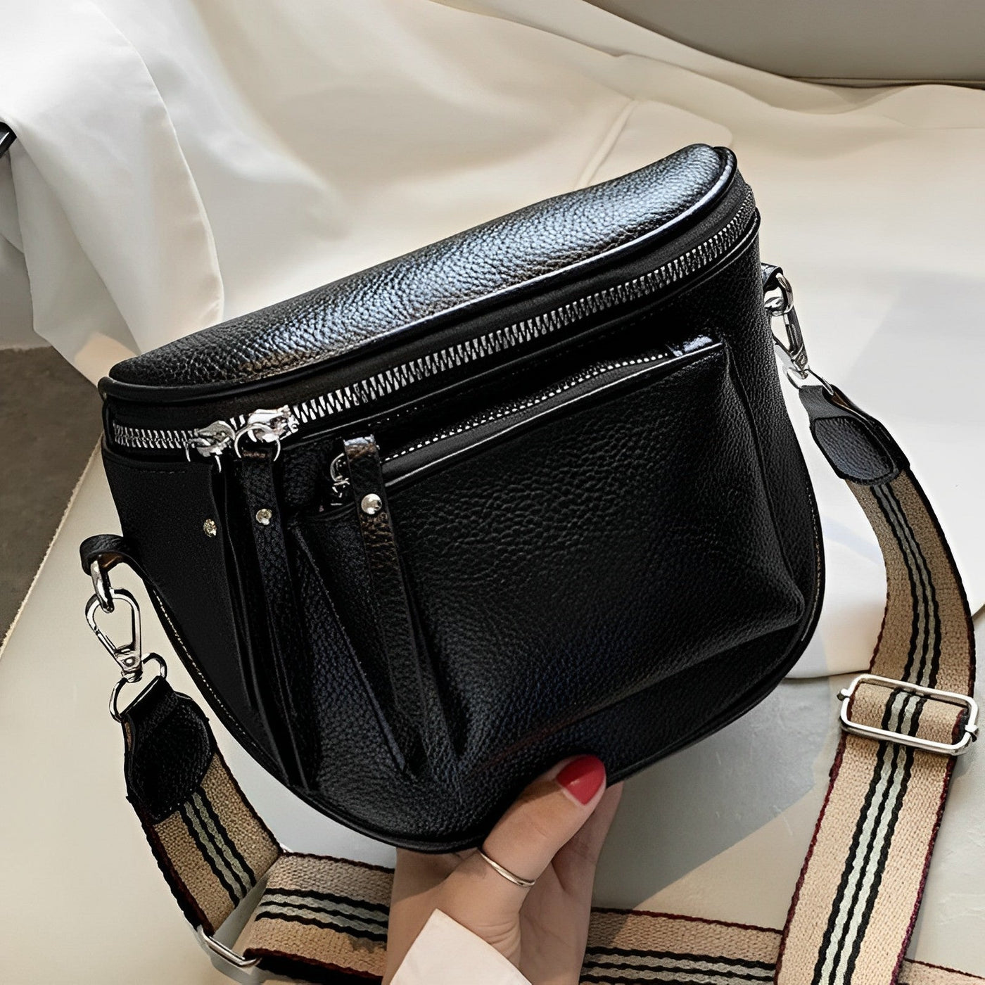 Stella Retro Tasche | Sommer-Umhängetasche für Damen mit Reißverschluss