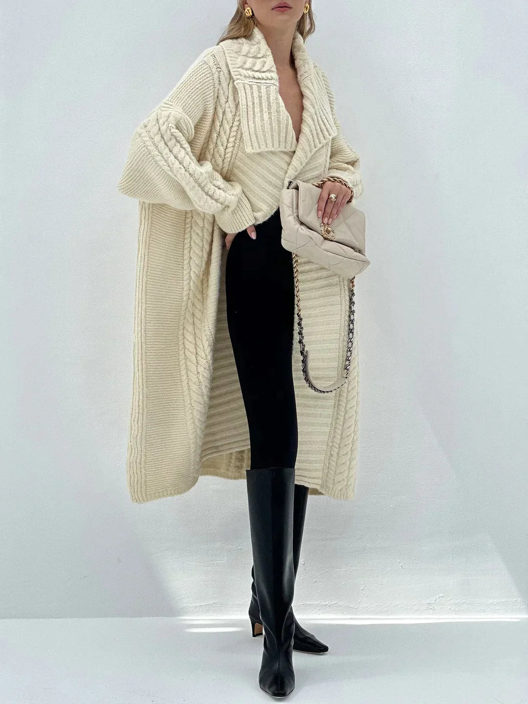 Nice And Clear Zopfstrickmantel