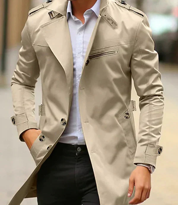 Trenchcoat mit geknöpften Ärmeln für Männer