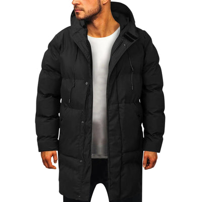 Lange Winterjacke mit Kapuze für Männer