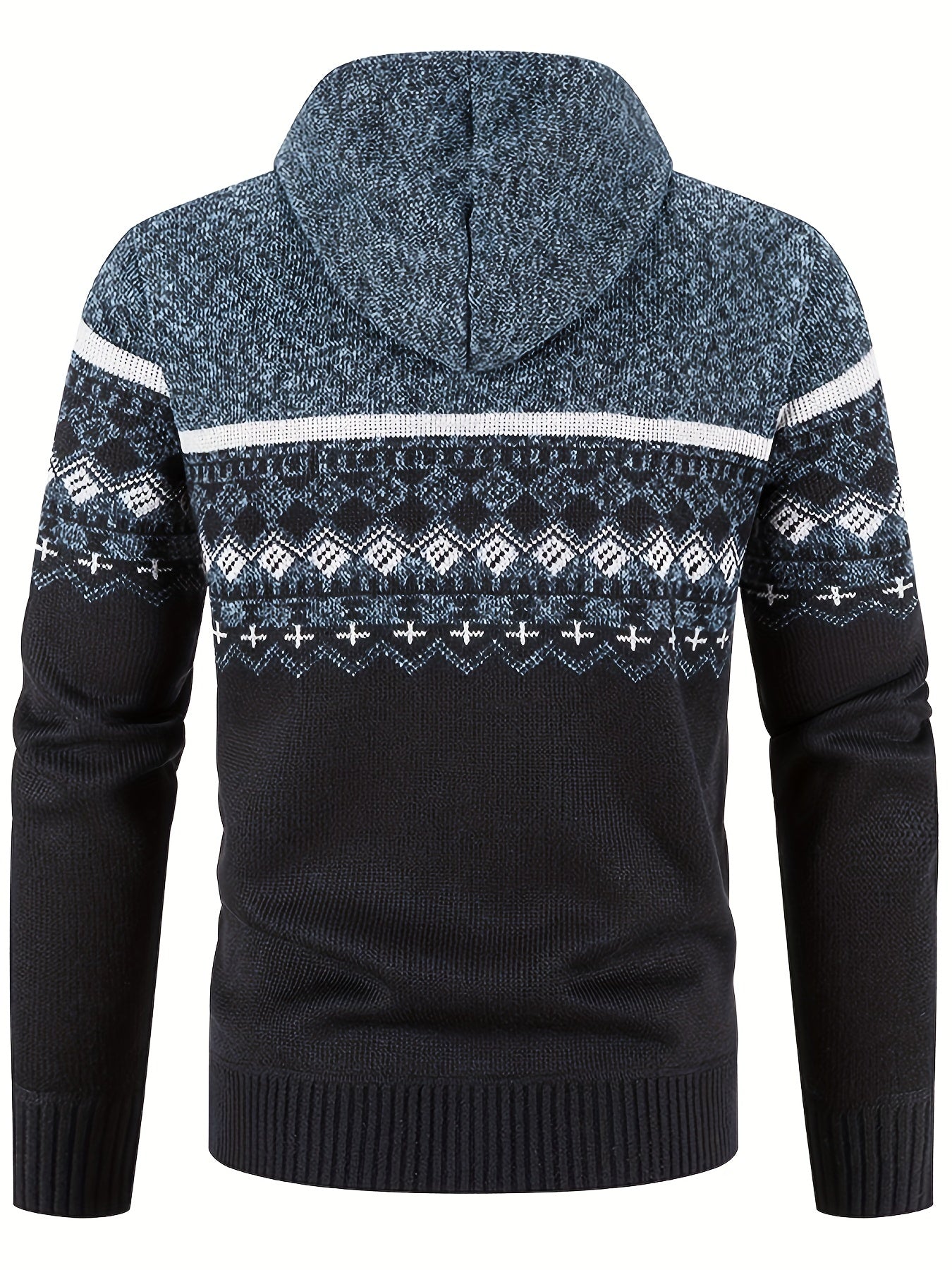 Strick-Hoodie mit Rautenmuster für Herren