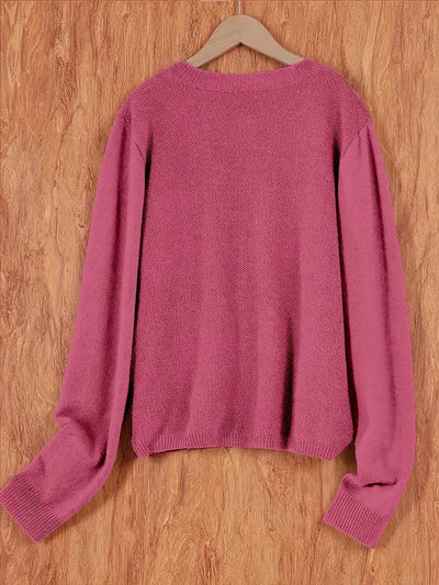 Strickjacke mit Aufgesetzter Tasche für Damen