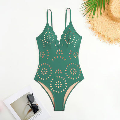 Helna | Bademodenset mit ausgestelltem Rock und Blumen