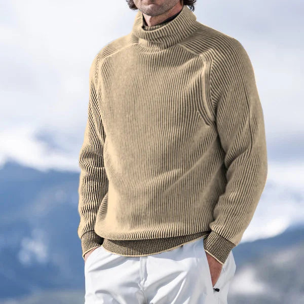 Lässiger Rollkragenpullover aus Rippenstrick für Männer