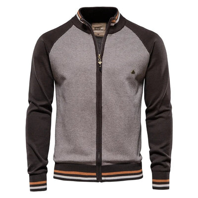 Schicke Jacke mit Rundhalsausschnitt und Reißverschluss für Herren