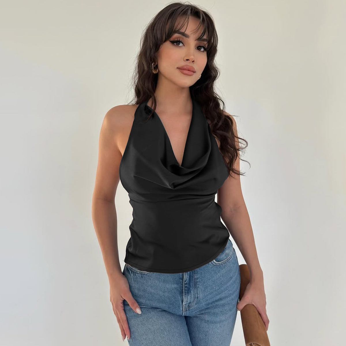 Ophelie | Neckholder-Top mit drapiertem Ausschnitt